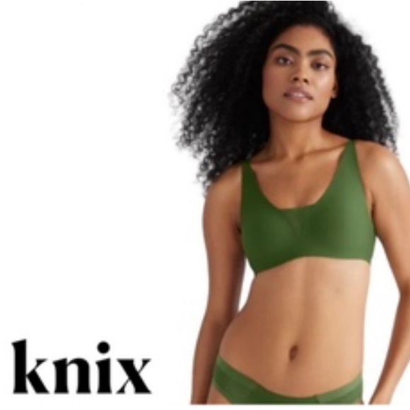 New! Knix Shadow Mesh Bra Green | S - Picture 1 of 8